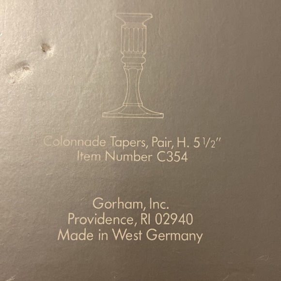 Gorham Original made in West Germany two Colonnade Tapers Full Lead Crystal - Picture 7 of 10